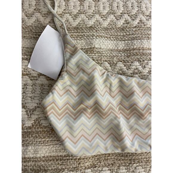 Nirvanic Bikini Set XS S Deia Top Bottom One Shoulder Eco Seashell Swim Swimsuit - Picture 5 of 7